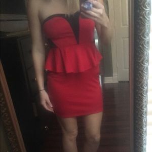 Strap less party dress